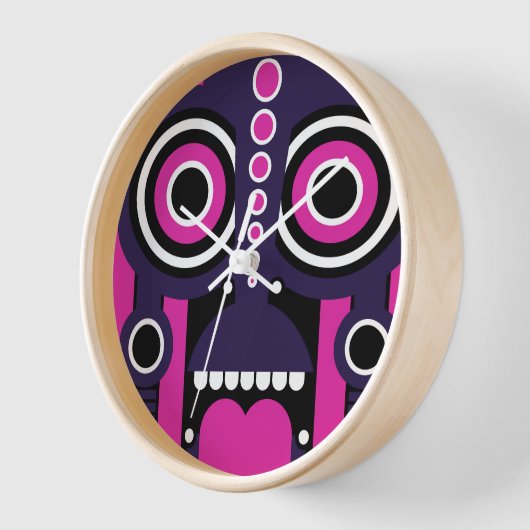 ティキマスク 壁時計 (傾斜)