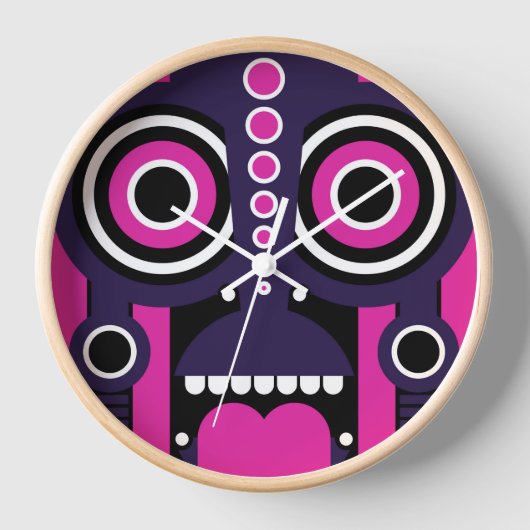 ティキマスク 壁時計 (正面)