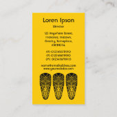 ティキマスク – 黒オン琥珀 名刺 (裏面)