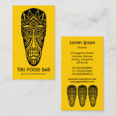 ティキマスク – 黒オン琥珀 名刺 (正面/裏面)