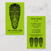 ティキマスク – 黒天の緑 名刺 (正面/裏面)