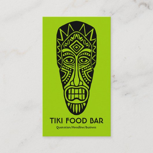 ティキマスク – 黒天の緑 名刺 (正面)