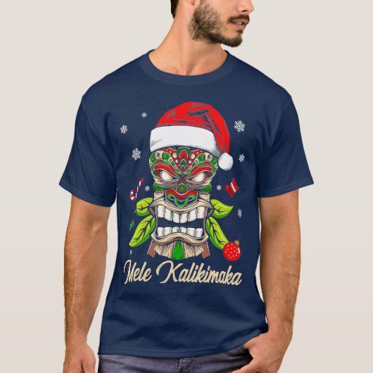 ティキメレカリキマカハワイアンメリークリスマス Tシャツ (正面)