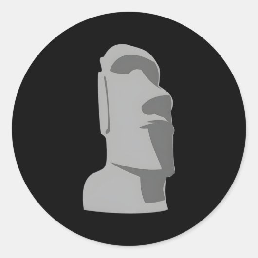 ティキモアイイースターアイランドハワイアンルアウ(ハワイ式宴会)グレイ ラウンドシール (正面)