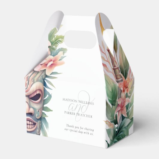 ティキモダンマスクビーチ結婚式 フェイバーボックス (正面サイド)