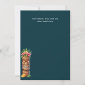 ティキリタイアメント熱帯ルアウ（ハワイ式宴会）ハワイアンパーティー 招待状 (裏面)