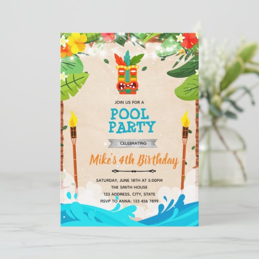 ティキルアウプールパーティーの招待状 招待状 (スタンド正面)