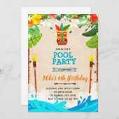 ティキルアウプールパーティーの招待状 招待状 (正面/裏面)