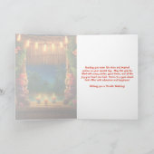 ティキルアウ(ハワイ式宴会)ハワイアントロピカルアイランドビーチ誕生日 カード (内部)