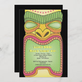 ティキルアウ(ハワイ式宴会)ハワイアントロピカルテーマビーチパーティー 招待状 (正面/裏面)