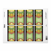 ティキルアウ（ハワイ式宴会）夏の熱帯誕生日ラベル ラベル (フルシート)