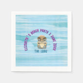 ティキルアウ(ハワイ式宴会)熱帯島ビーチ スタンダードカクテルナプキン (正面)