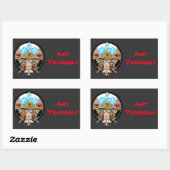 ティキヴィレッジ 長方形シール (シート)