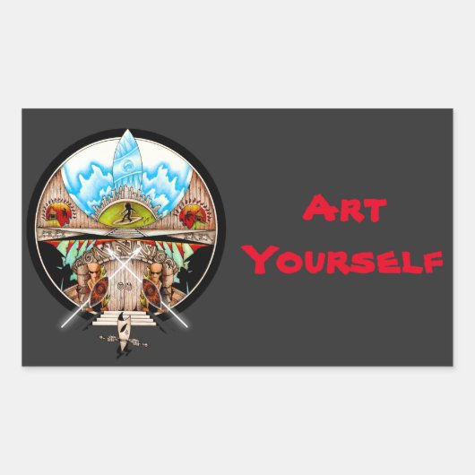 ティキヴィレッジ 長方形シール (正面)