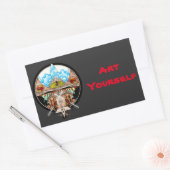 ティキヴィレッジ 長方形シール (封筒)