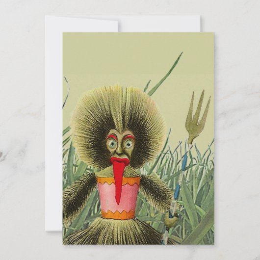 ティキ人形芝生ヤードパーティー招待状 招待状 (正面)