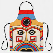 ティキ伝統的マスク エプロン (正面)
