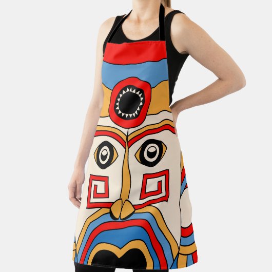 ティキ伝統的マスク エプロン (インサイチュ)