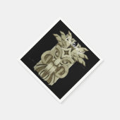 ティキ彫刻雷 スタンダードカクテルナプキン (角)