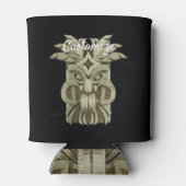 ティキ彫刻雷 缶クーラー (裏面)