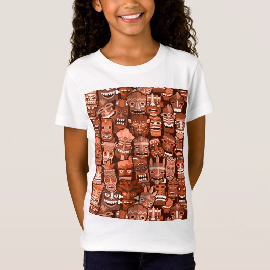 ティキ柄 3 Tシャツ (正面)