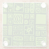 ティキ模様 ガラスコースター (裏面)