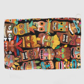 ティキ模様 ゴルフタオル (横)