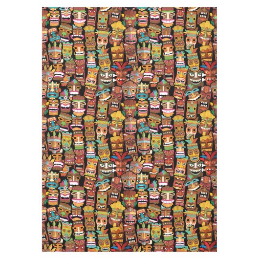 ティキ模様 テーブルクロス (正面)