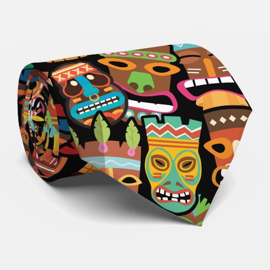 ティキ模様 ネクタイ (ロール)