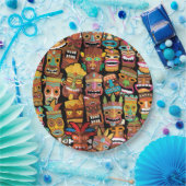 ティキ模様 ペーパープレート (パーティー)