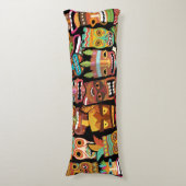 ティキ模様 ボディピロー (正面縦)