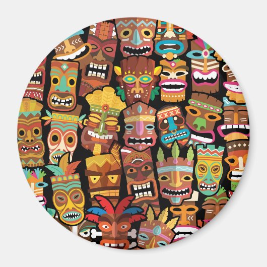 ティキ模様 マグネット (正面)