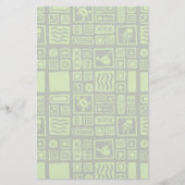 ティキ模様 便箋 (正面)