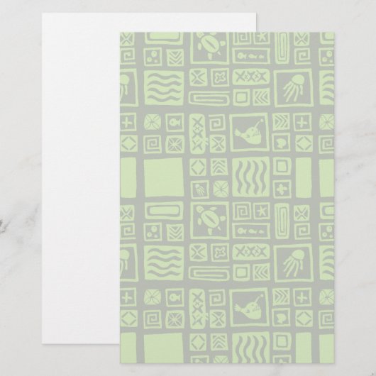 ティキ模様 便箋 (正面/裏面)