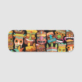 ティキ模様 名札 (正面)