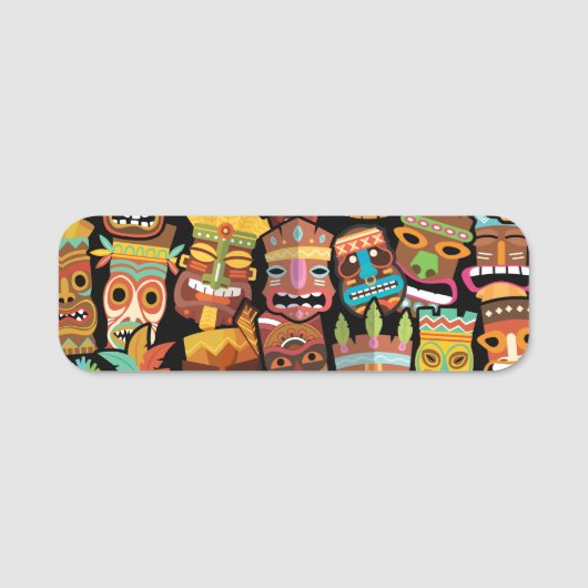 ティキ模様 名札 (正面)