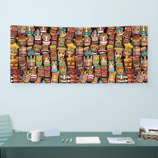 ティキ模様 横断幕 (トレードショー)