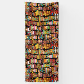 ティキ模様 横断幕 (縦)