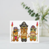 ティキ海賊おもしろい三人 ポストカード (スタンド正面)