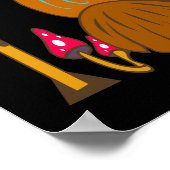 ティキ海賊3人おもしろい、黒 ポスター (角)