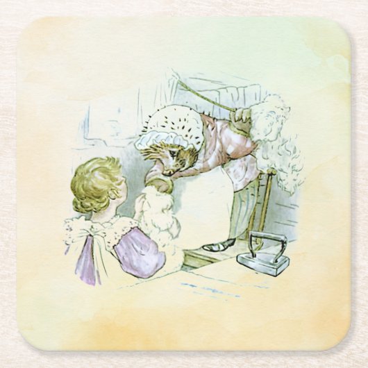 ティギーウィンクル夫人1 スクエアペーパーコースター (正面)