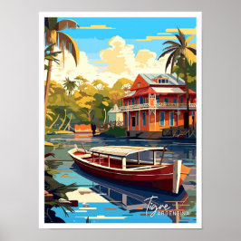 ティグアルゼンチントラベルヴィンテージイラストレーション ポスター