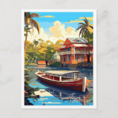 ティグアルゼンチントラベルヴィンテージイラストレーション ポストカード (正面)