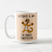 ティグクールロットエバーホワイトオレンジ誕生日ボーイ コーヒーマグカップ (左)