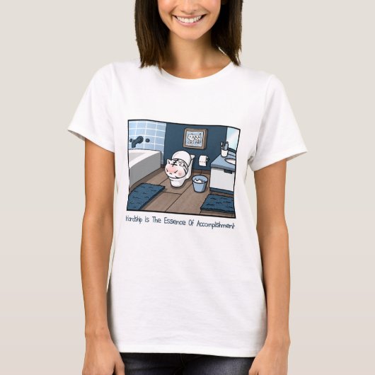 ティグミの日々の苦難、漫画の猫おもしろい、猫 Tシャツ (正面)