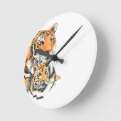 ティグレス・アンド・カブ ラウンド壁時計 (傾斜)