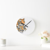 ティグレス・アンド・カブ ラウンド壁時計 (ホーム)