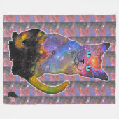 ティコ宇宙インキャットフリースブランケット フリースブランケット (正面(横))