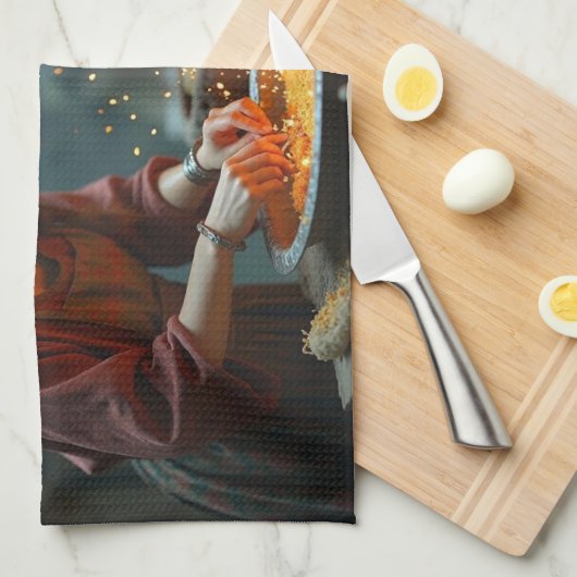 ティサナバリカ古代ローマ大麦スープ茶タオル キッチンタオル (四つ折り)