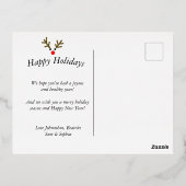 ティザシーソンビーチクリスマスとルドルフ 箔シーズンポストカード (裏面)